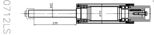 [PB-LM-SP-0524LS] Ensemble complet de broche - supérieure - horizontale, 300 mm (300 mm * ø 50 * ø 110) (C)