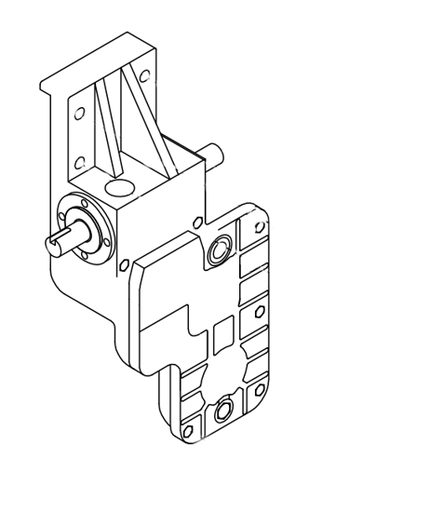 [PB-LM-FW-0010B] Reductiekast voor doorvoer (type: 55-2L, ratio 1:30)