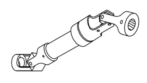 [PB-LM-UJ-0137B] Cardan 290L ø 25 clavette/cannelures